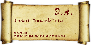 Drobni Annamária névjegykártya