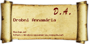 Drobni Annamária névjegykártya