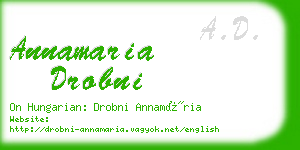 annamaria drobni business card